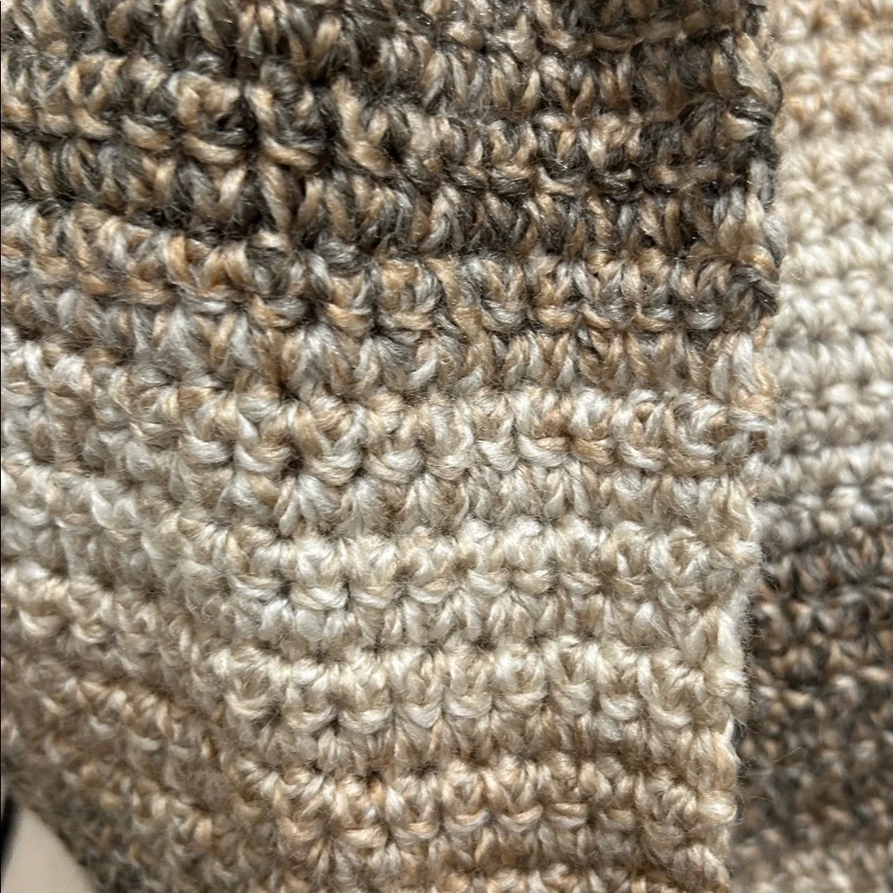 Crochet Scarf - Brown and Gray